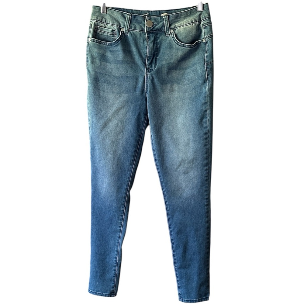 Seven7 Booty Shaper Denim Blue Skinny Jeans size 8